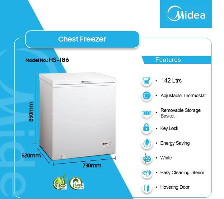 Midea 142Ltrs Chest Freezer