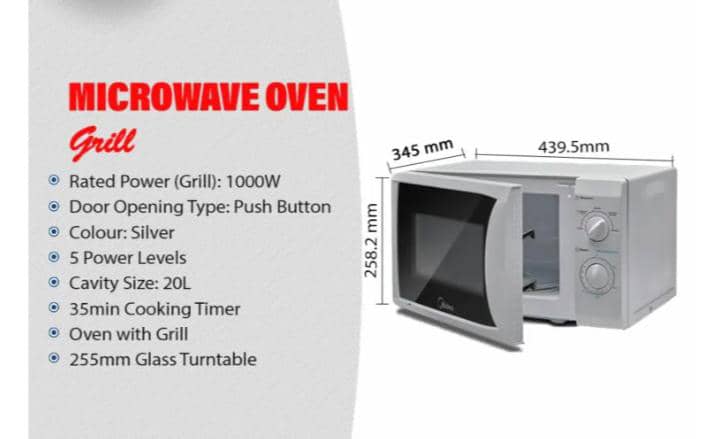 Midea 20L Manual Grill Microwave Oven