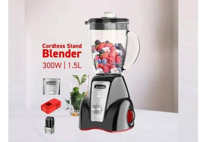 Decakila 300W Cordless Rechargeable Stand Blender