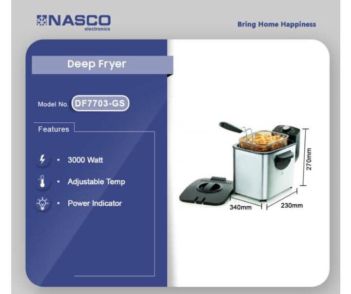 Nasco 3000 Watt Deep Fryer