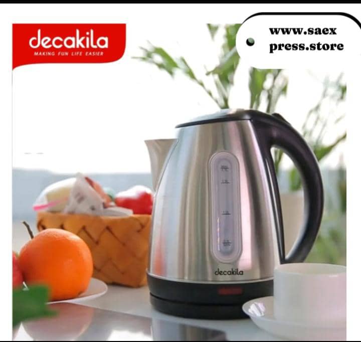 Decakila 2200W 1.7L Cordless Stainless Steel Electric Kettle [KEKT004W