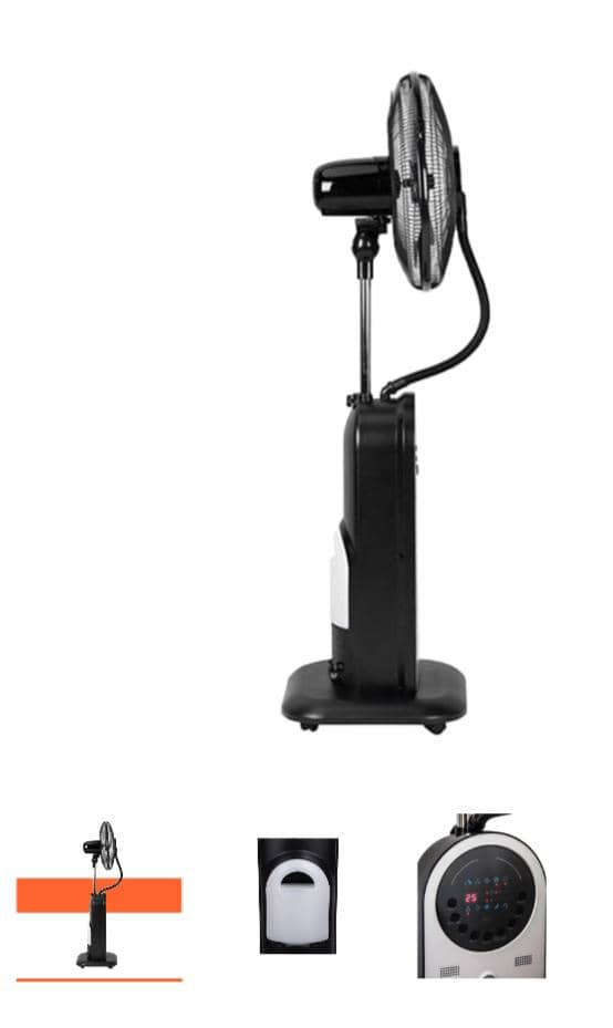 Midea 16″ Mist Stand Fan – Remote, Ionizer & Mosquito Repellent