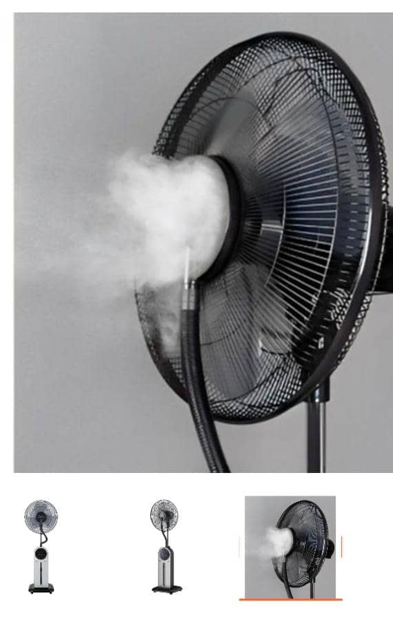 Midea 16″ Mist Stand Fan – Remote, Ionizer & Mosquito Repellent