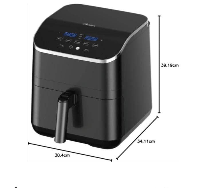 Midea 5L 1700W Digital Air Fryer – Oil-Free, Fast Air Tech, Dual Cyclon, Energy Saving [MF-CN55K]