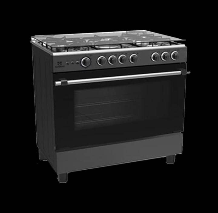 Nasco 90×60 5 Burner Gas Cooker with Grill – Black [NASGC-LME90B].