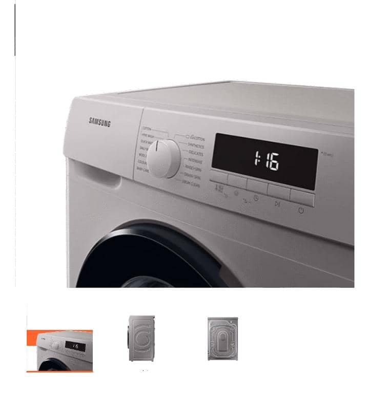 Wash Smarter with Samsung Slim465 – 8kg Digital Inverter [WW80T3040BS/NQ