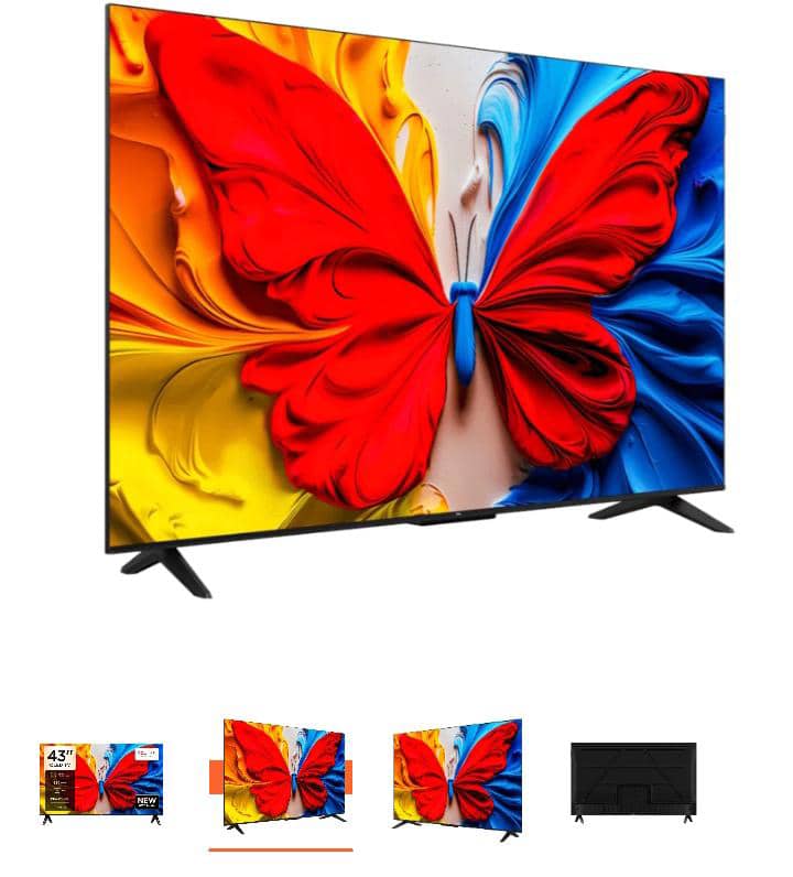 TCL 43″ 2K Full HD Smart QLED Direct LED Android Smart HDR Bezel-less TV (2025)| Immersive Dolby Audio, Bluetooth, Slim Design [43S5K]