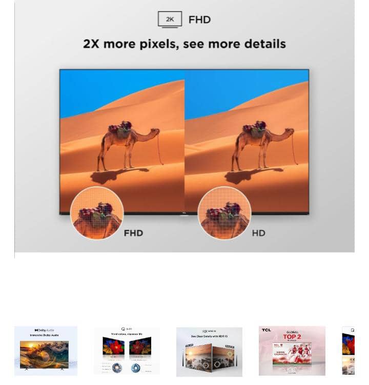 TCL 32″ 2K Full HD Smart QLED Direct LED Android Smart HDR Bezel-less TV (2025)| Immersive Dolby Audio, Bluetooth, Slim Design [32S5K]