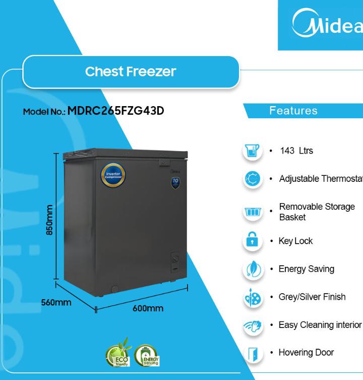 Midea  Chest Freezer{MDRC280FZN43}